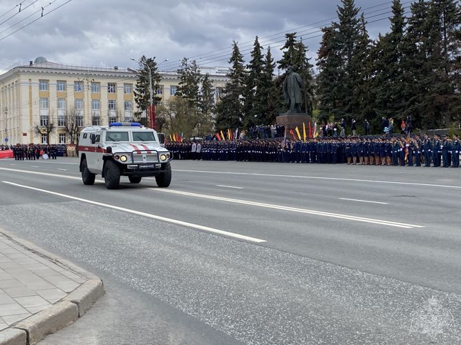 В Чебоксарах Росгвардейцы приняли участие в генеральной репетиции парада Победы.