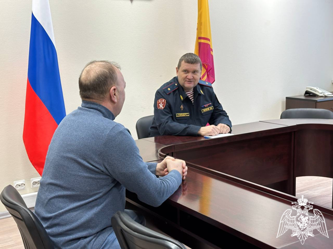 Начальник Управления Росгвардии по Чувашской Республике – Чувашии генерал-майор полиции Дмитрий Расчетов провел прием граждан